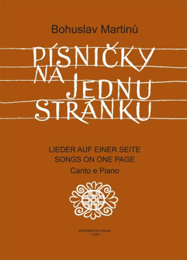 Bohuslav Martinů: • Písničky na jednu stránku
